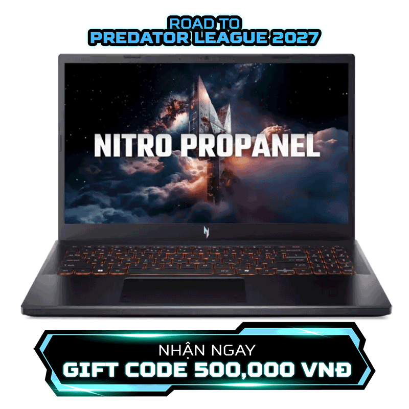 Laptop Acer Gaming Nitro ProPanel ANV15-42-R0QM /R5-7640HS/16GbDDR5 /SSD512Gb /RTX3050 6GBR6/15.6FHD180Hz100% sRGB/2Y