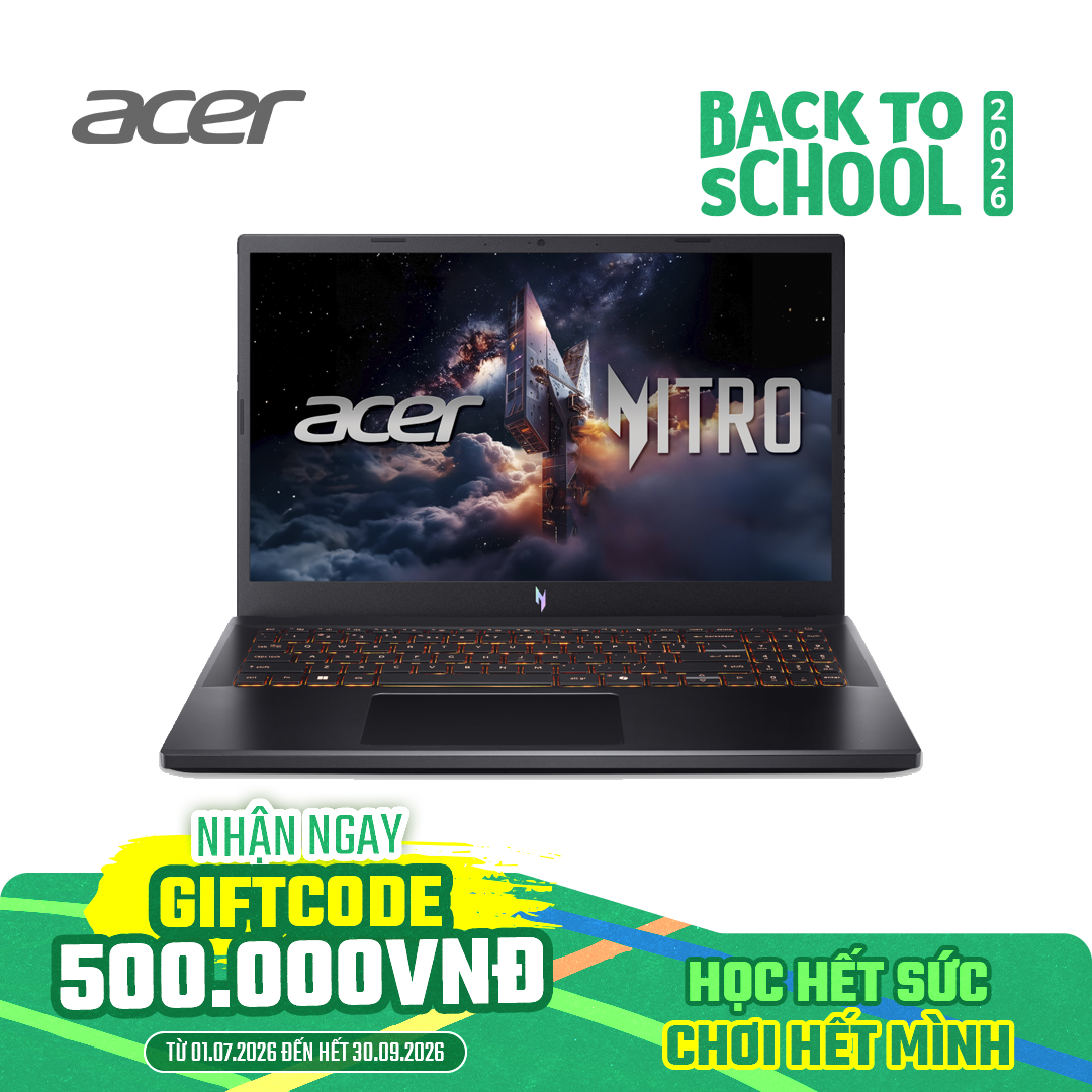 Laptop Acer Gaming Nitro ProPanel ANV15-52-73Z8 C7-240H/16GD5/512GSSD/15.6FHD 180/W11/6GD6_RTX4050/ĐEN