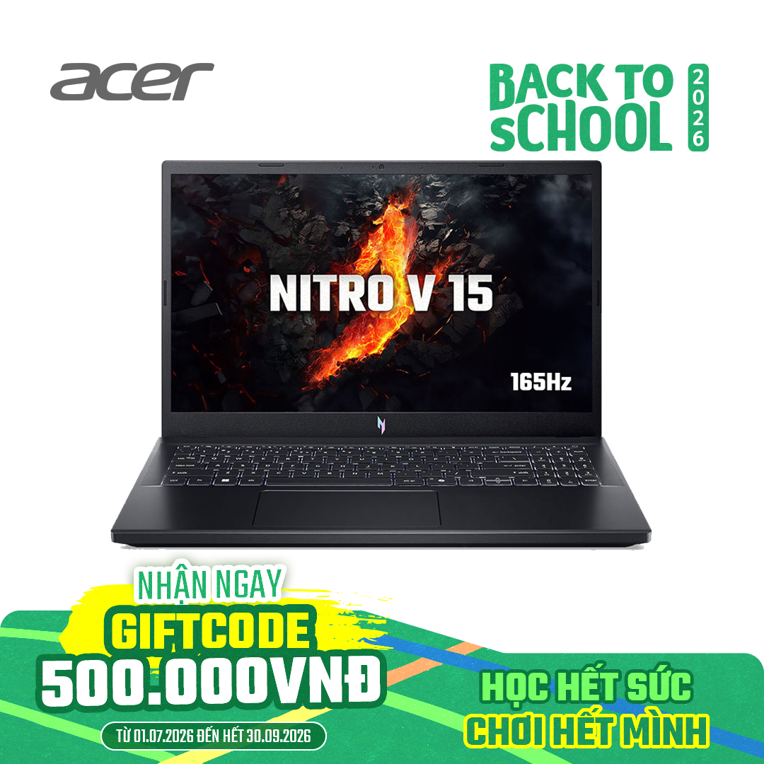 Laptop Acer Gaming Nitro V 15 ANV15-41-R732 R5 6600H/16GD5/512GSSD/15.6FHD 165/W11/6GD6_RTX4050/ĐEN