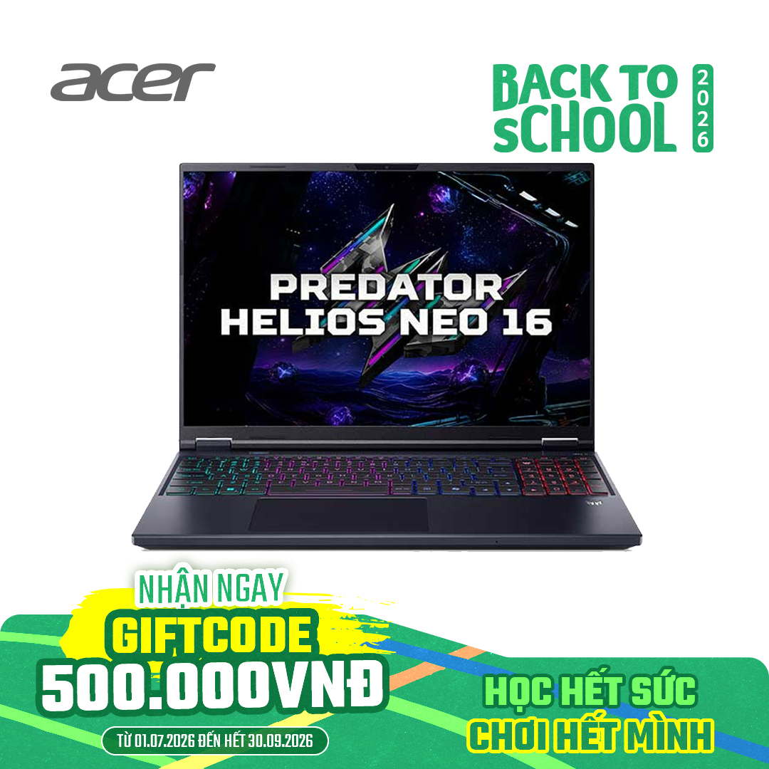 Laptop Acer Gaming Predator Helios Neo 16 PHN16-I31-50H7 / i5-14450HX; 32GB; 512GB SSD; RTX5050/8GB; 16FHD+ 180Hz; Win11