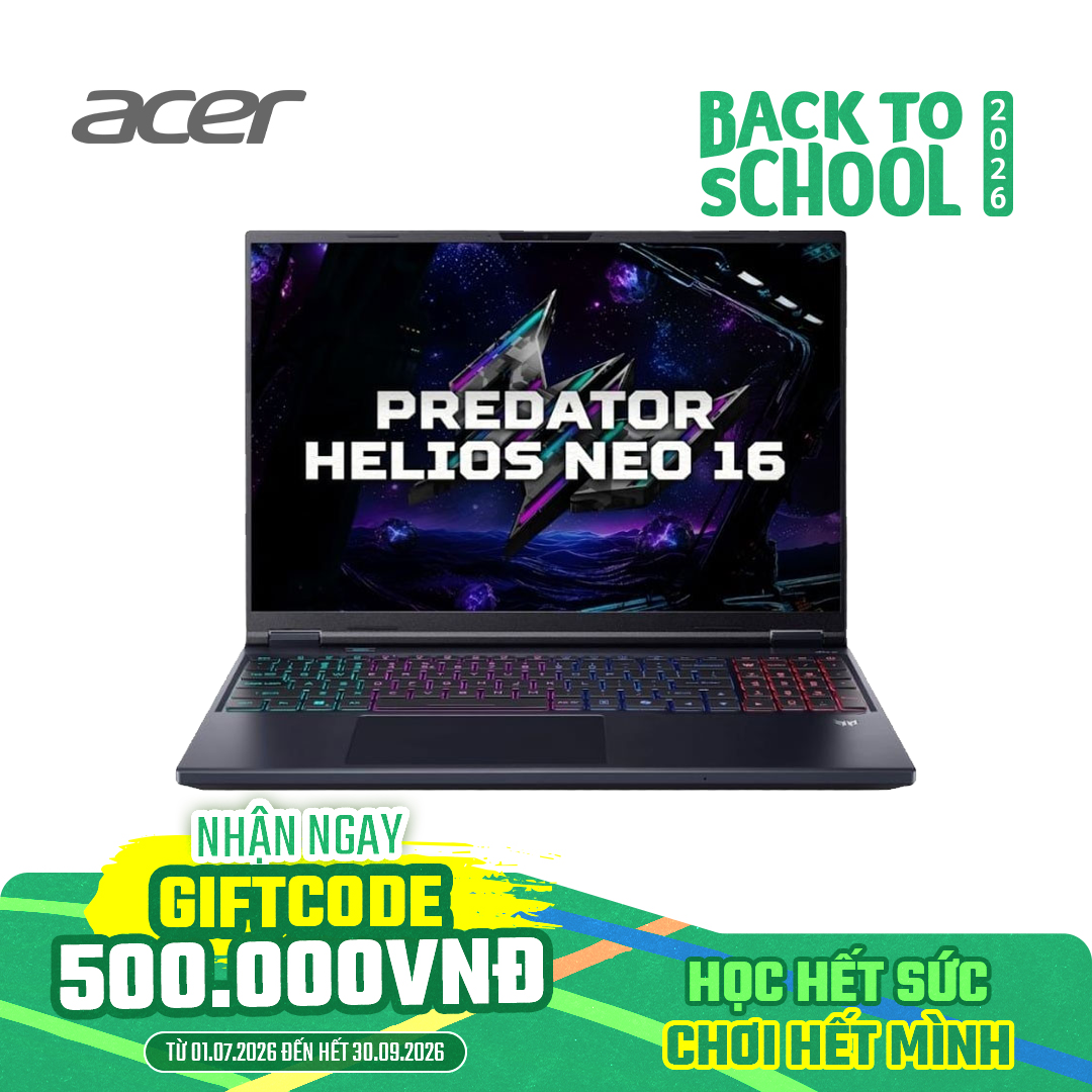 Laptop Acer Gaming Predator Helios Neo 16 PHN16-I31-72XE /i7-14650HX; 32GB; 512GB SSD; RTX5060/8GB; 162K+ 180Hz; Win11