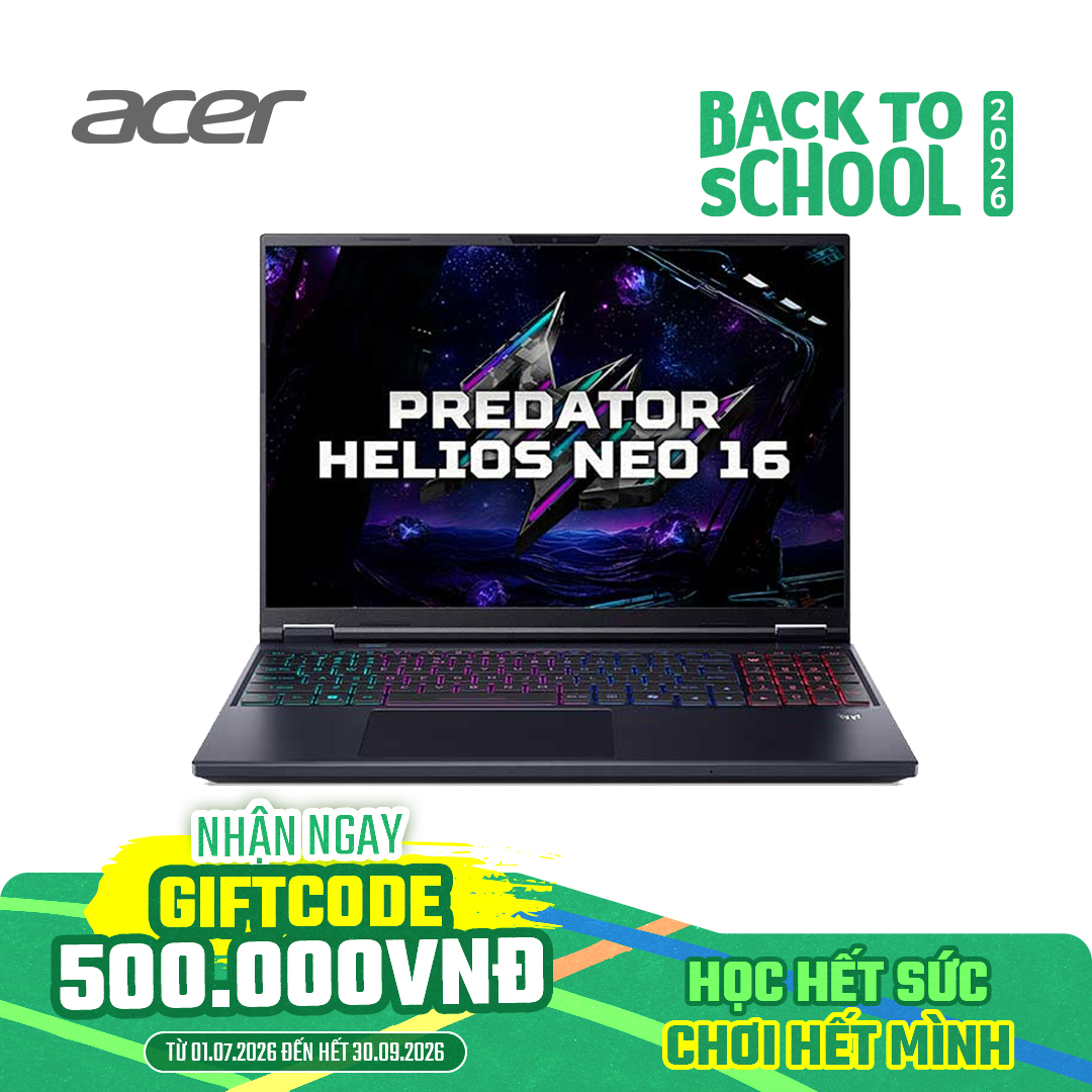 Laptop Acer Gaming Predator Helios Neo 16 PHN16-I31-74MN /i7-14650HX; 32GB; 512GB SSD; RTX5050/8GB; 16FHD+ 180Hz; Win11