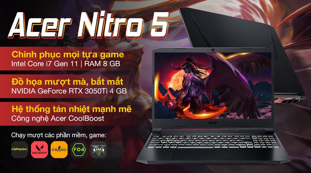 Laptop Acer Nitro 5 AN515-57-74NU NH.QD9SV.001