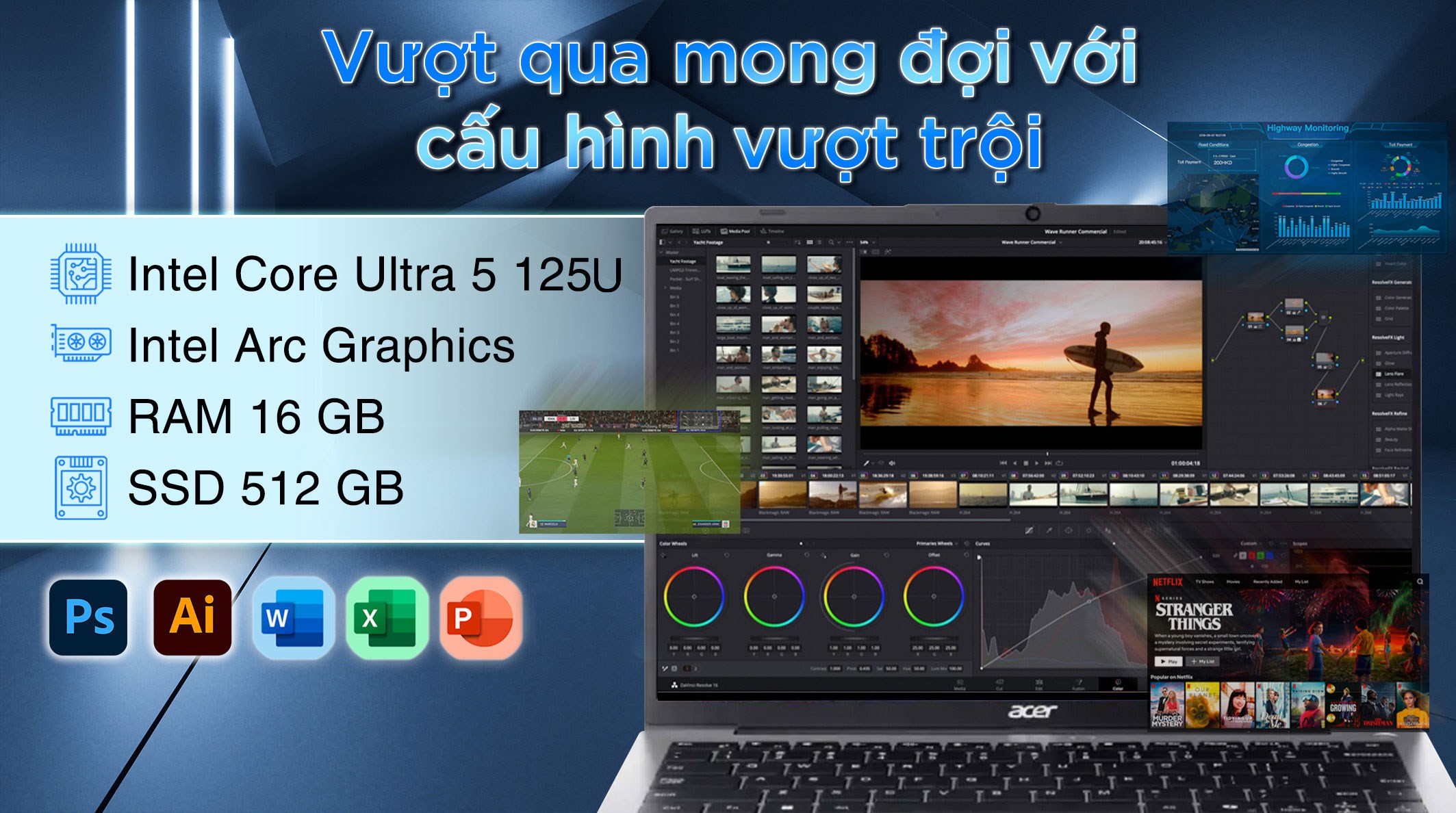 Laptop Acer Swift Lite 14 AI SFL14-51M-56HS