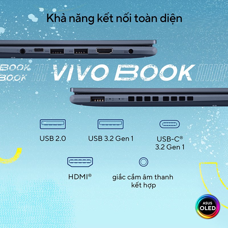 Laptop Asus Vivobook A1403ZA-KM161W Xanh