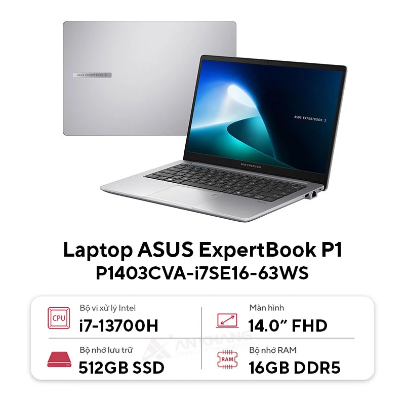 Laptop ASUS ExpertBook P1403CVA-i7SE16-63WS XÁM