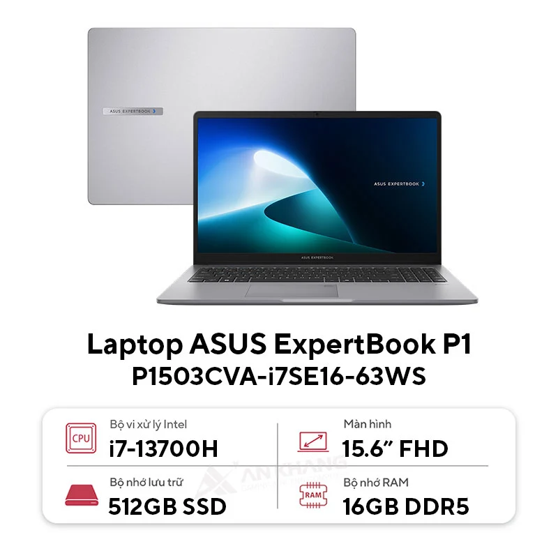 Laptop ASUS ExpertBook P1503CVA-i7SE16-63WS Xám