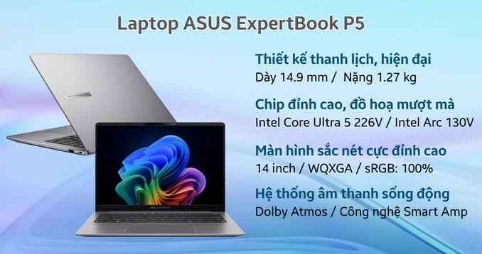 Laptop ASUS ExpertBook P5  P5405CSA-NZ0451W XÁM