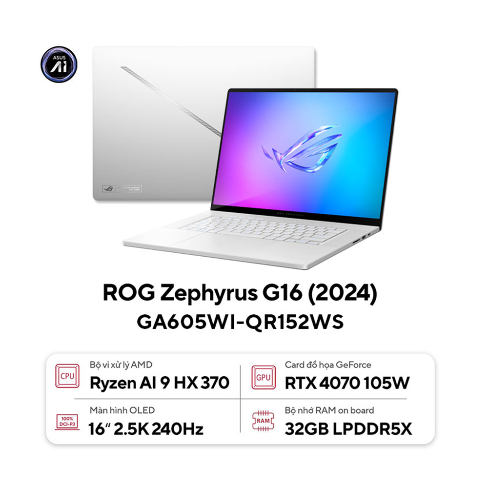 Laptop Asus Gaming ROG Zephyrus G16 GA605WI-QR152WS