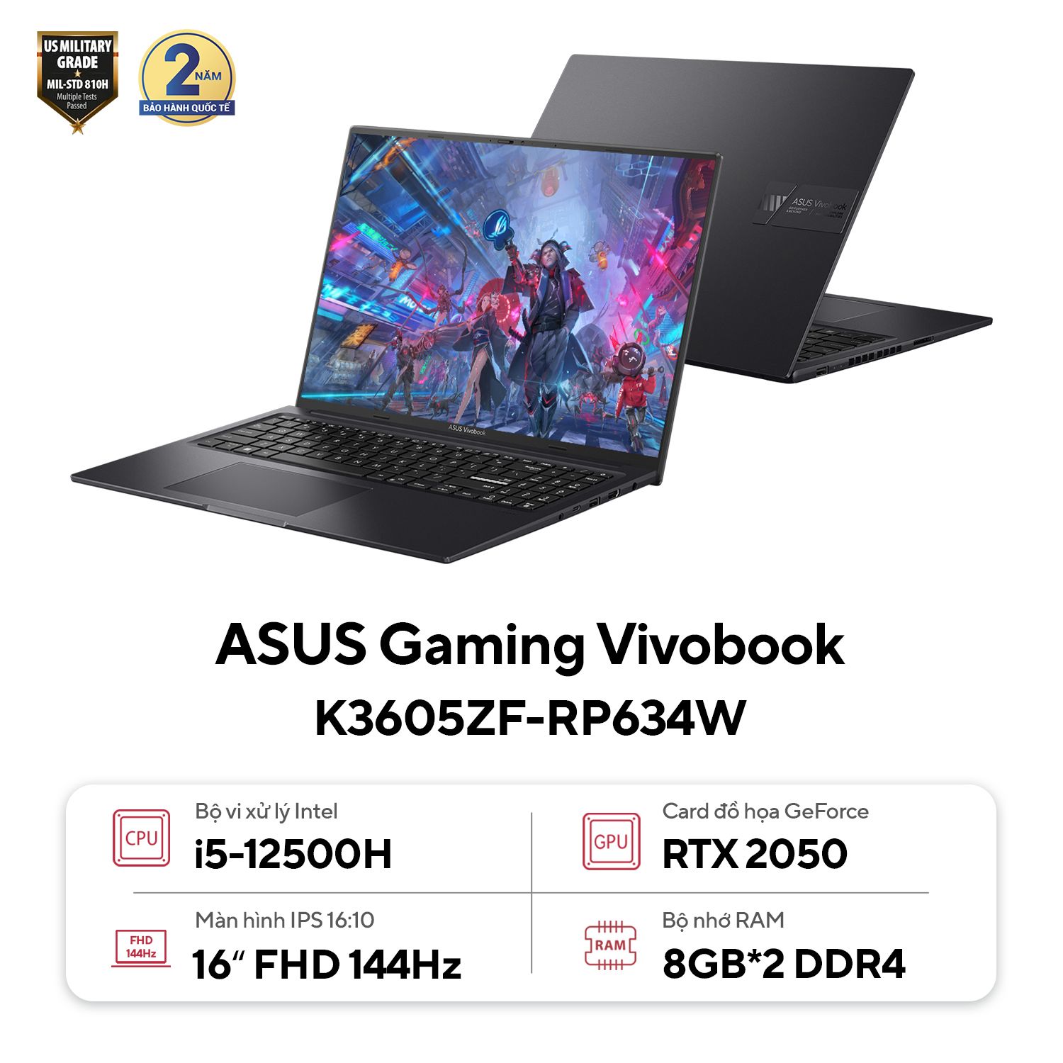 Laptop ASUS Gaming Vivobook K3605ZF-RP634W