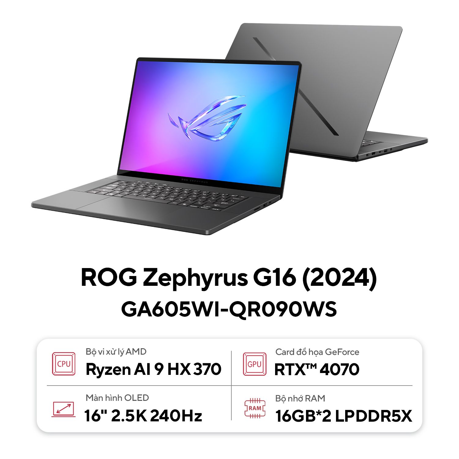 Laptop ASUS ROG Zephyrus G16 GA605WI-QR090WS