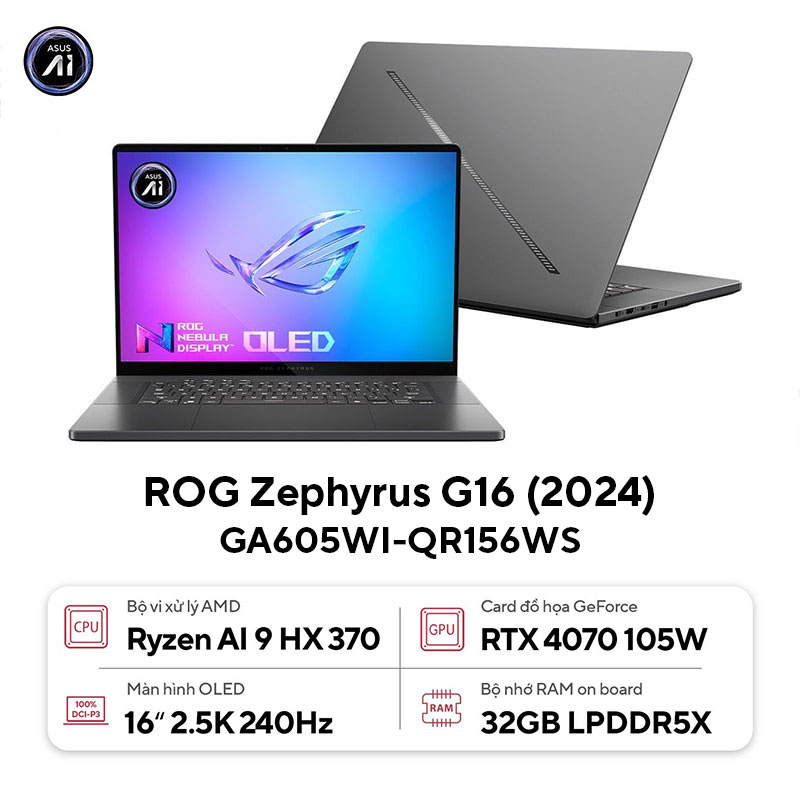 Laptop Asus ROG Zephyrus G16 GA605WI-QR156WS