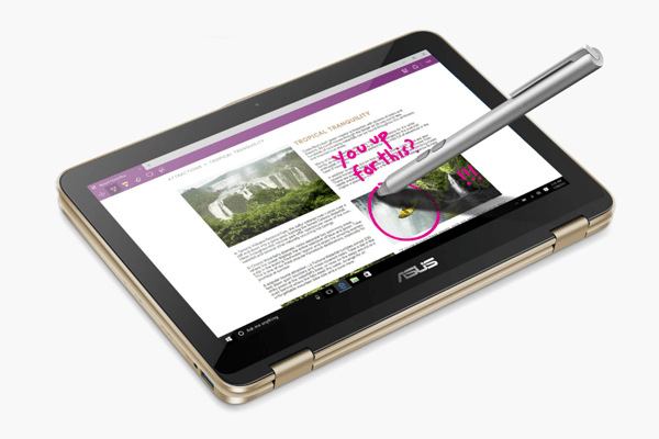 Laptop ASUS TP203NAH-BP044T VANG W10 /N3350/4G /1T /11.6HDT