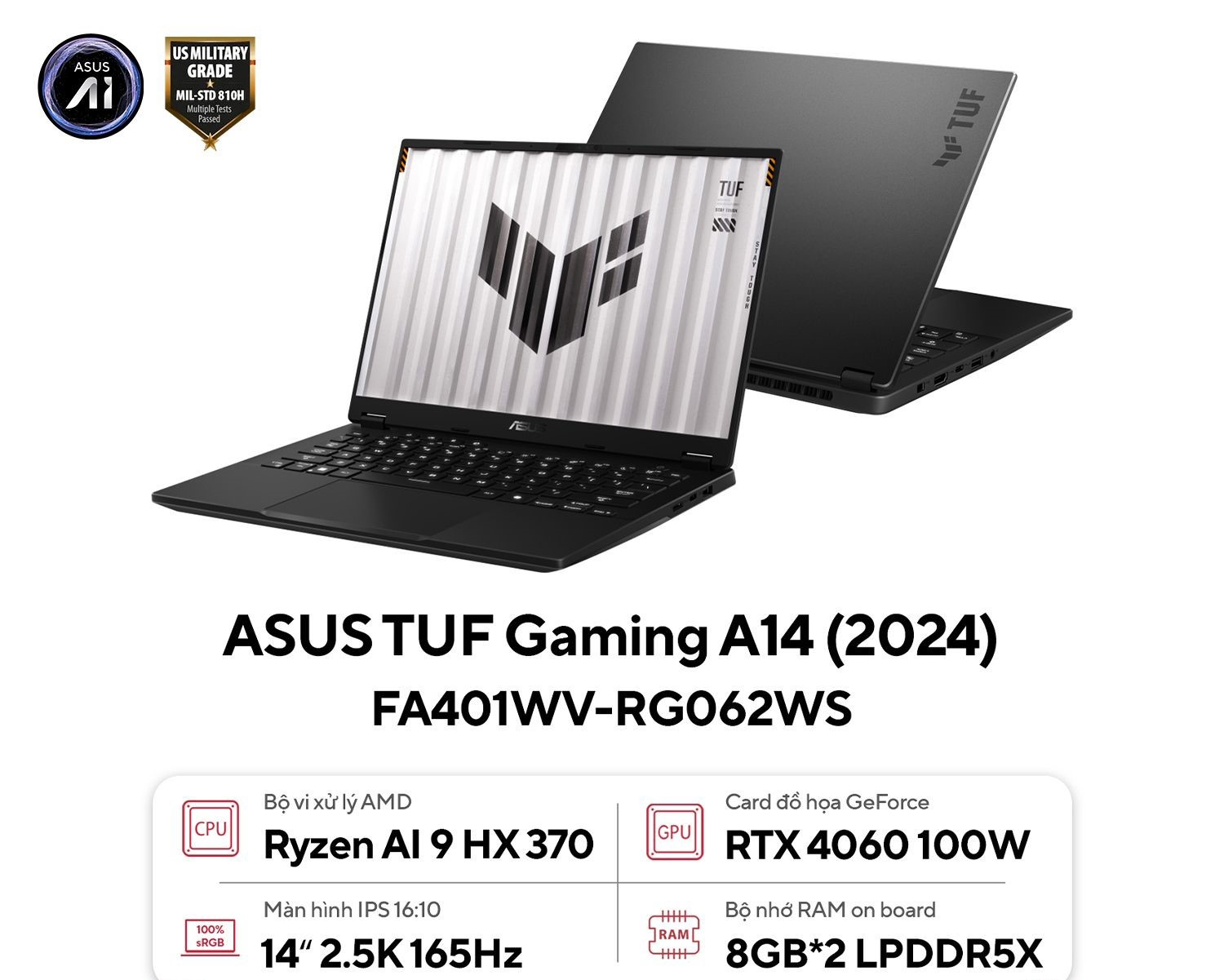 Laptop ASUS TUF Gaming A14 FA401WV-RG062WS