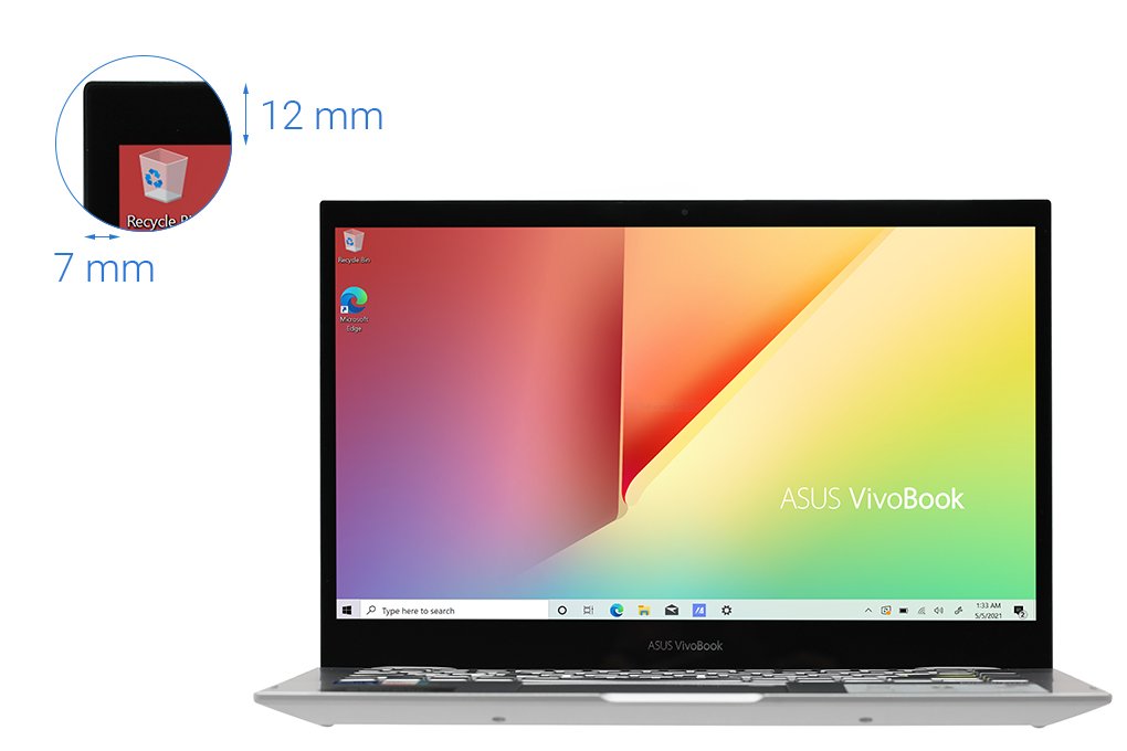 Laptop Asus VivoBook Flip 14 TP470EA-EC029T Bạc