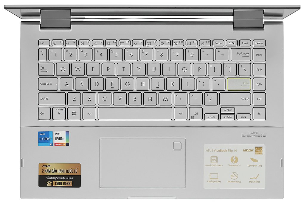 Laptop Asus VivoBook Flip 14 TP470EA-EC029T Bạc