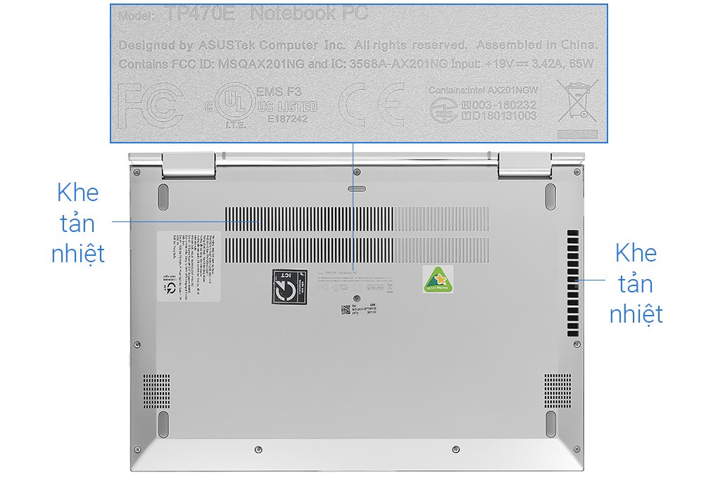 Laptop Asus VivoBook Flip 14 TP470EA-EC029T Bạc