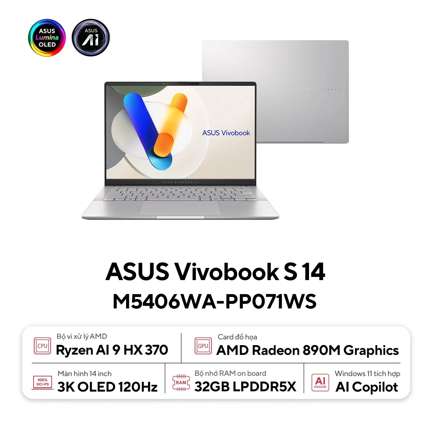 Laptop ASUS Vivobook S14 M5406WA-PP071WS