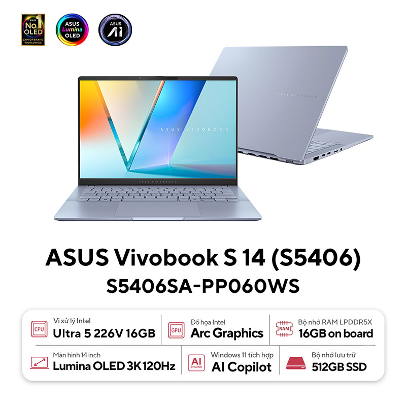 Laptop ASUS Vivobook S14 OLED S5406SA-PP060WS