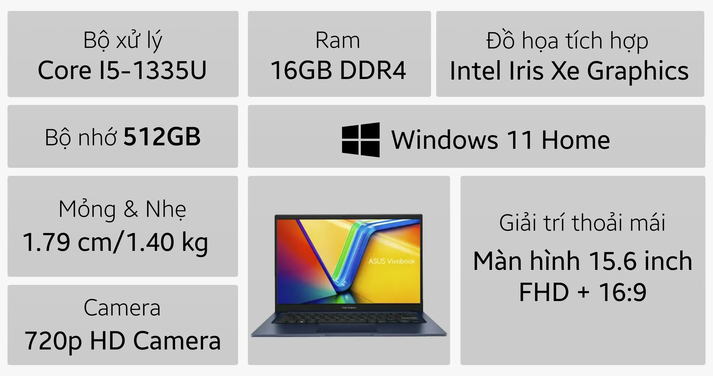 Laptop Asus Vivobook X1504VA-NJ070W