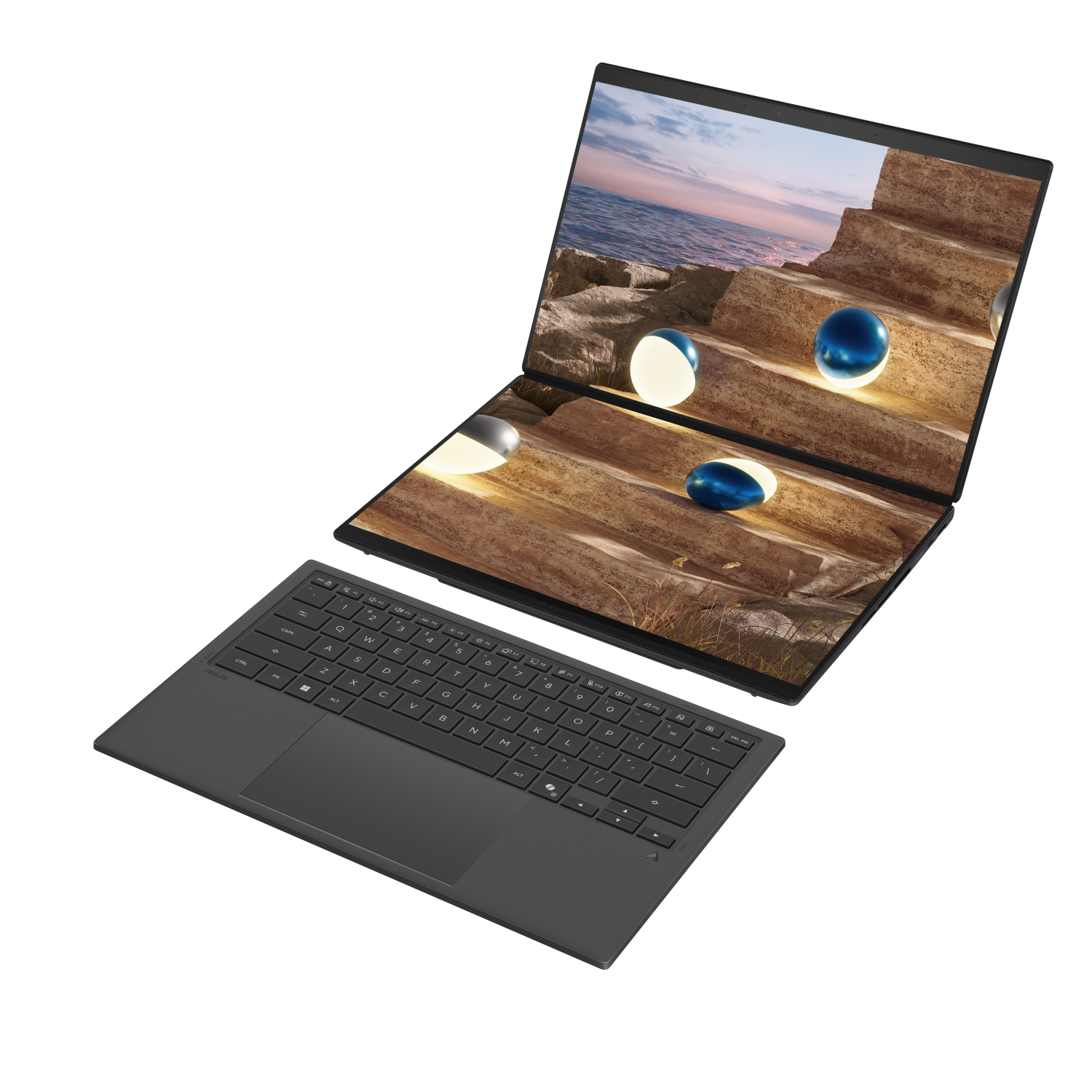 Laptop Asus Zenbook DUO UX8407AA-SN138WS /X9-388H/32G/1TB/OLED 3K 144Hz touch/OPI+M365/Sleeve/Stylus/Charger