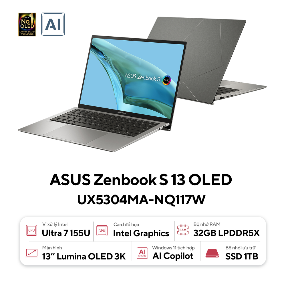 Laptop Asus Zenbook S 13 OLED UX5304MA-NQ117W