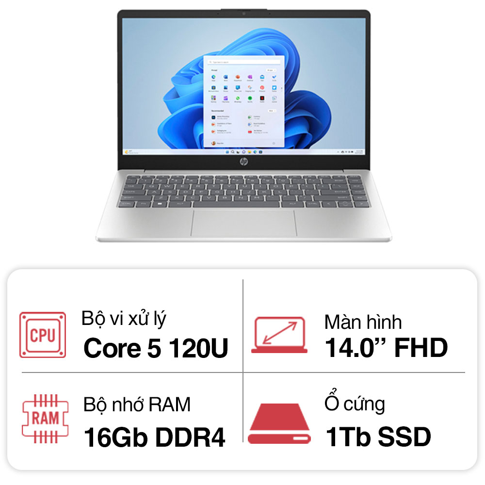 Laptop HP 14-ep1009TU 9Z2W2PA Bạc