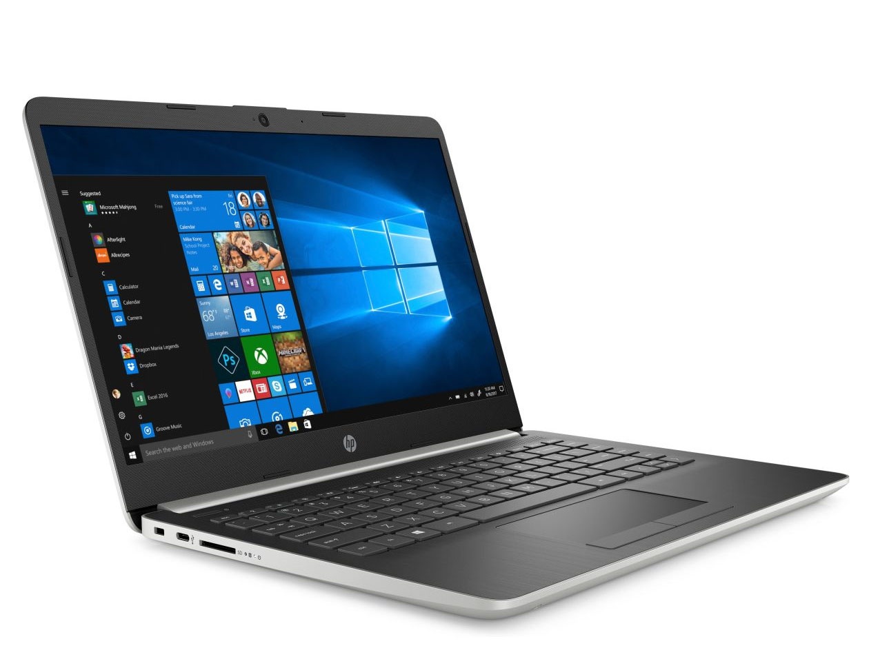 Laptop HP 14s-cf0126TU 9JU05PA Bạc Win10