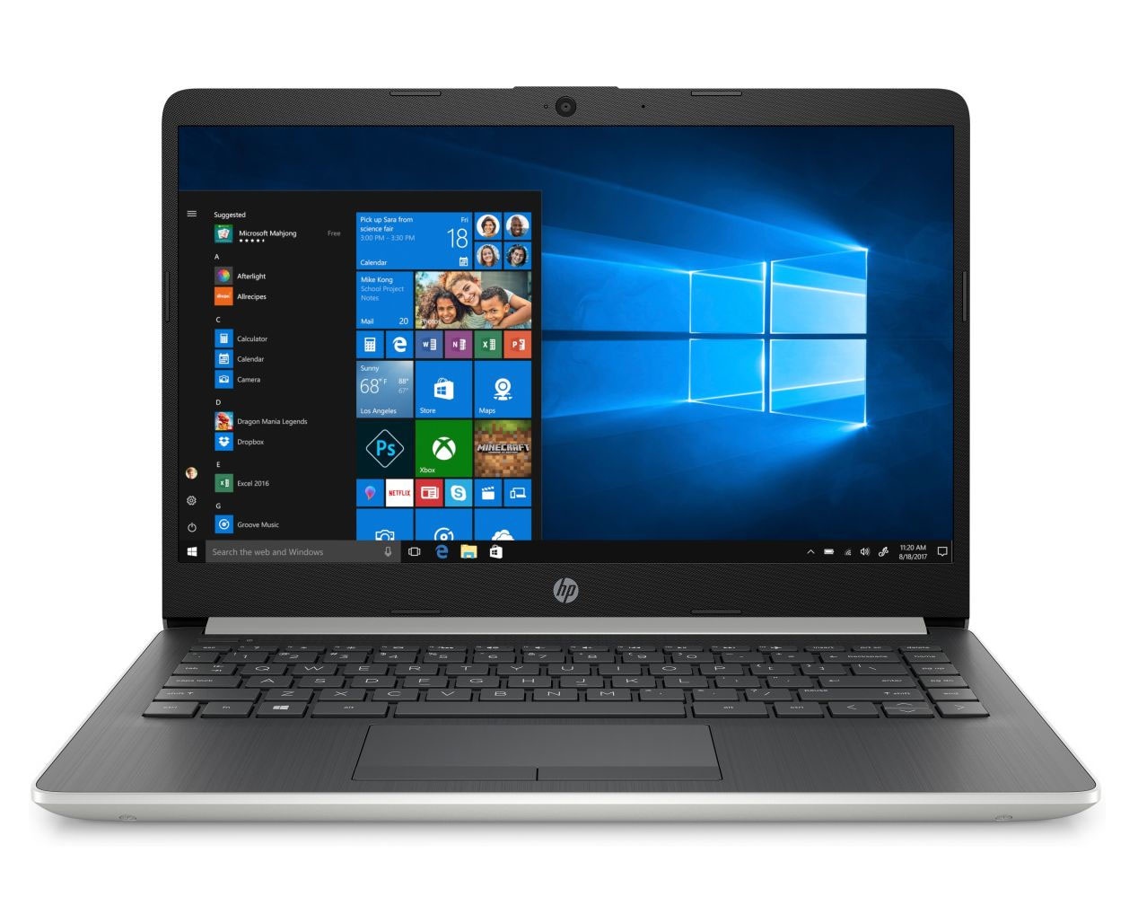Laptop HP 14s-cf0126TU 9JU05PA Bạc Win10
