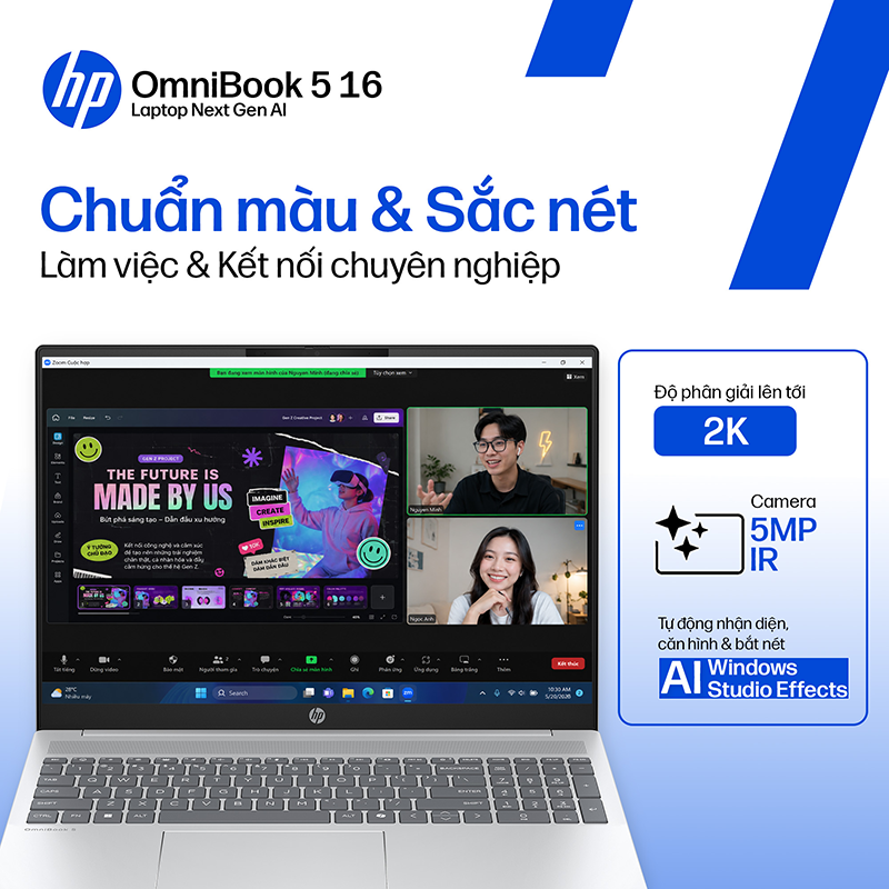 Laptop HP OmniBook 5 AI 16-af1048TU BZ7Q9PA /Ultra 5-225U/16GD5/512GSSD/16/IPS/300n/W11SL/LEDKB