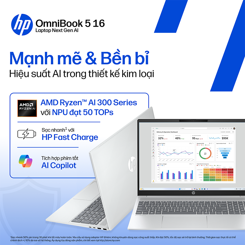 Laptop HP OmniBook 5 AI 16-af1048TU BZ7Q9PA /Ultra 5-225U/16GD5/512GSSD/16/IPS/300n/W11SL/LEDKB