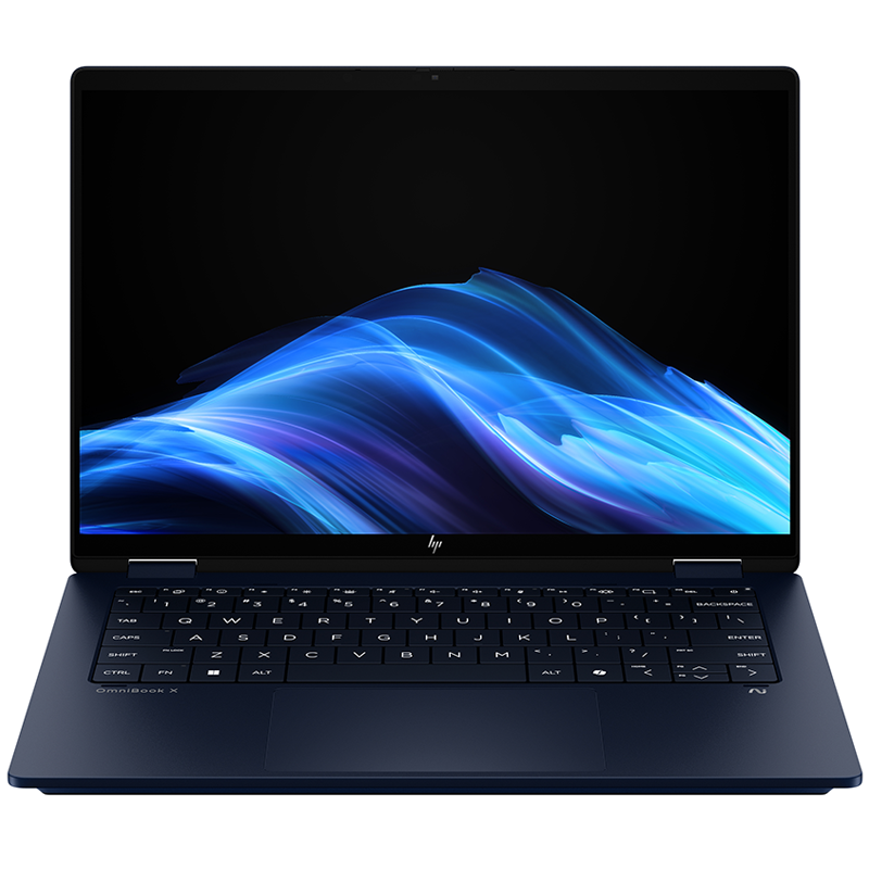 Laptop HP OmniBook X Flip 14-fm0088TU BZ7Q2PA /Ultra 5-226V/16GB/512GB /142K Touch/3 Cell/Pen/OfficeH24+M365B/Win11/Xanh/1Y