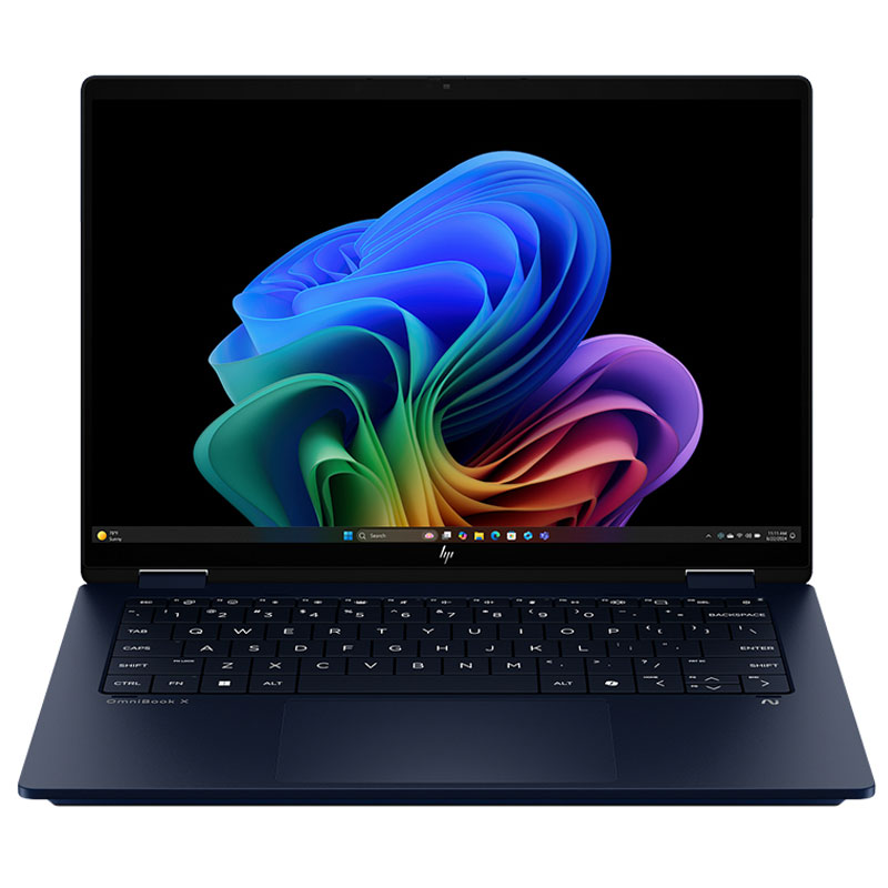 Laptop HP OmniBook X Flip 14-fm0088TU BZ7Q2PA /Ultra 5-226V/16GB/512GB /142K Touch/3 Cell/Pen/OfficeH24+M365B/Win11/Xanh/1Y
