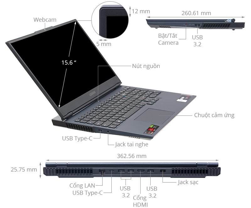 Laptop Lenovo Legion 5 15ARH7 82RE002WVN