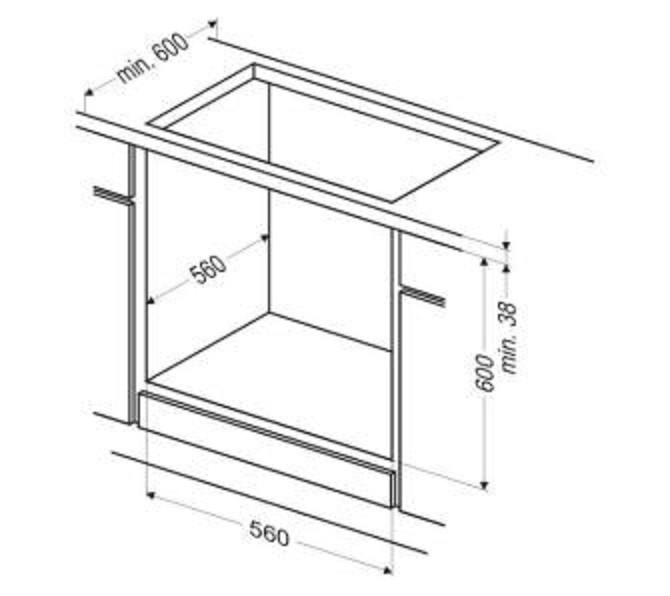Lò nướng âm 66 Lít Amica EB525VBA+IN