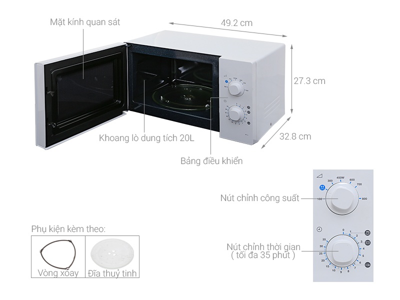 Lò vi sóng 20L Samsung ME71A