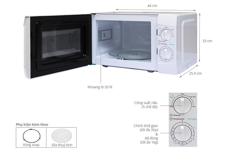 Lò vi sóng cơ 20 lít Midea MMO-20KE1