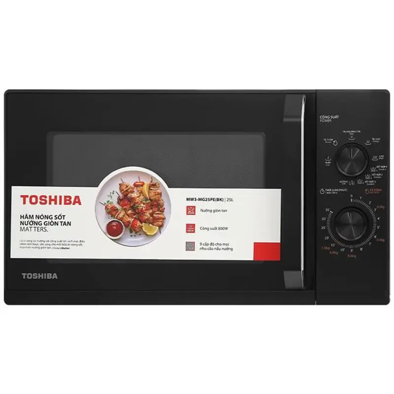 Lò vi sóng có nướng 25L Toshiba MW3-MG25PE(BK)