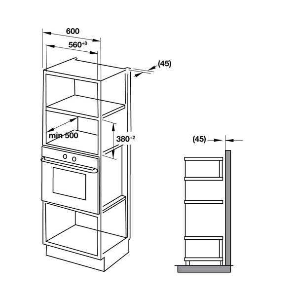 Lò vi sóng kết hợp nướng âm 25 lít Hafele HM-B38D (538.31.200)