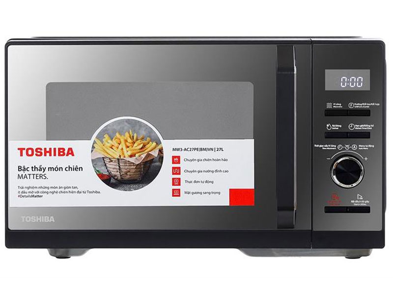 Lò vi sóng mặt gương 27L Toshiba MW3-AC27PE(BM)VN