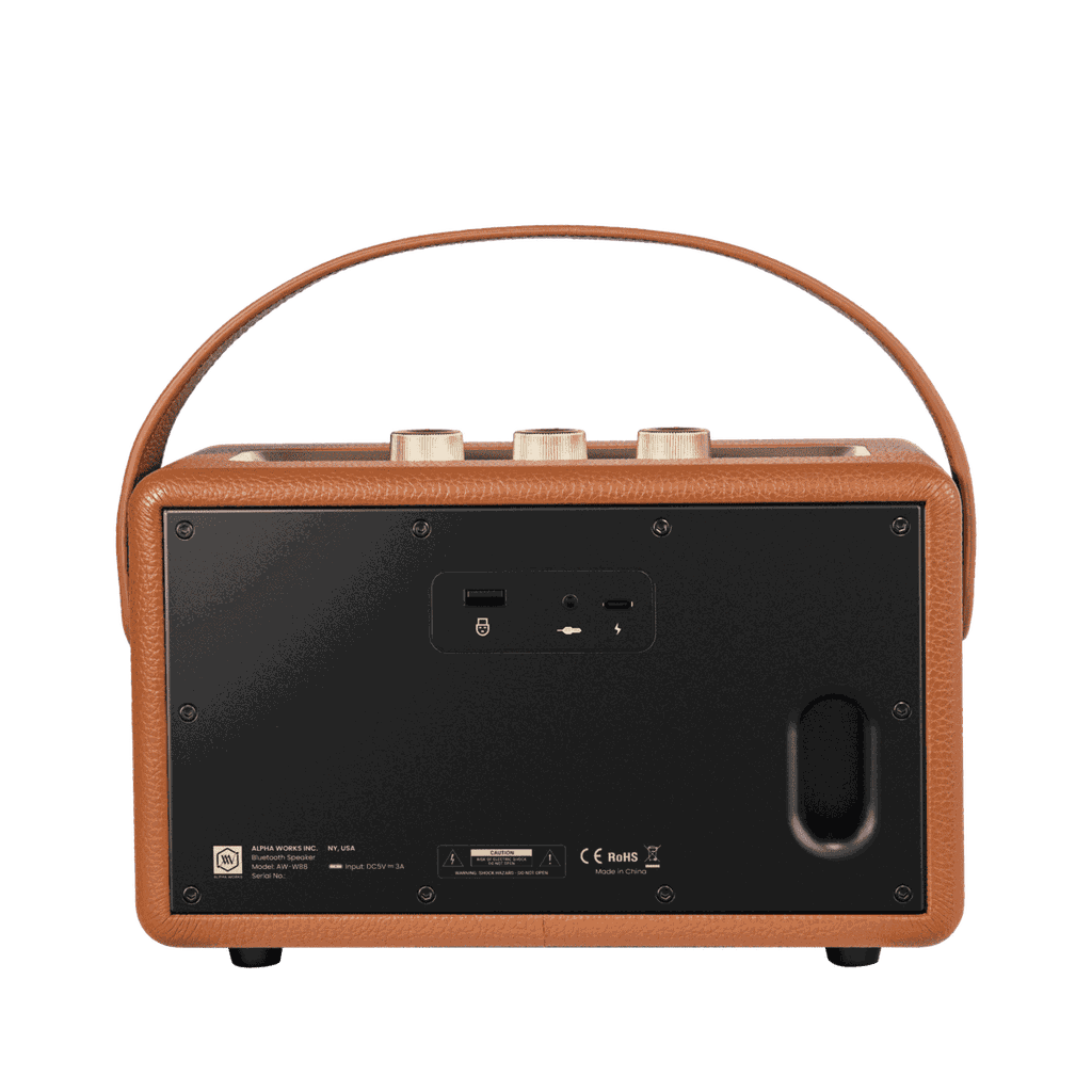 Loa Bluetooth Alpha Works W88 - Hàng Chính hãng PGI Brown