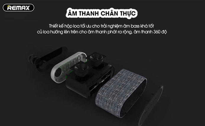 Loa Bluetooth kiêm đồng hồ báo thức Remax RB-M26