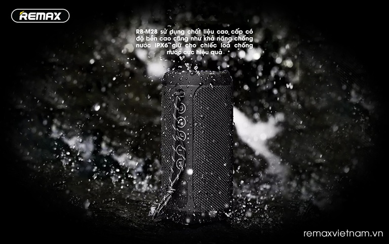 Loa Bluetooth Remax chống nước Waterproof Wireless Speaker RB-M28 Black