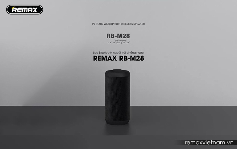 Loa Bluetooth Remax chống nước Waterproof Wireless Speaker RB-M28 Black