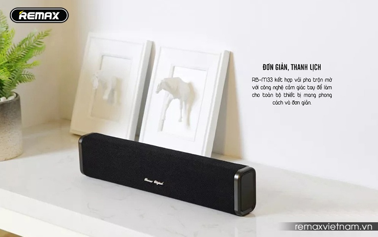 Loa Bluetooth Remax Fabric Series Wireless Speaker RB-M33 black - BH 30 ngày