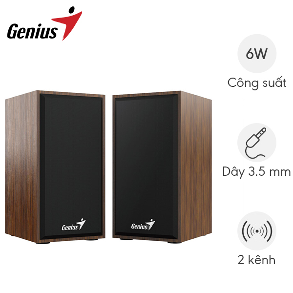 Loa gỗ cổng USB Genius SP-HF180 vân gỗ