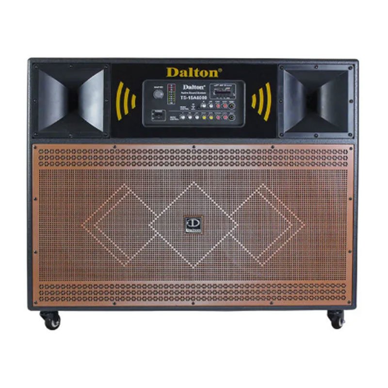 Loa điện Dalton TS-15A6000 (kèm 2 mic) 2200W Bass 40cm 2x15''