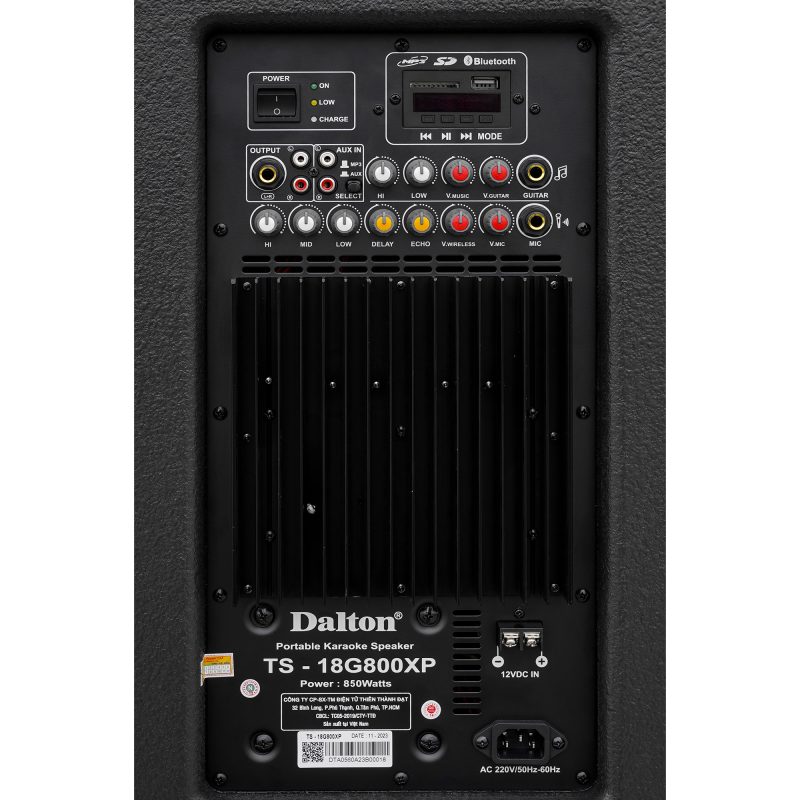 Loa kéo Dalton TS-18G800XP (2 mic) 850W Bass 50cm 18''