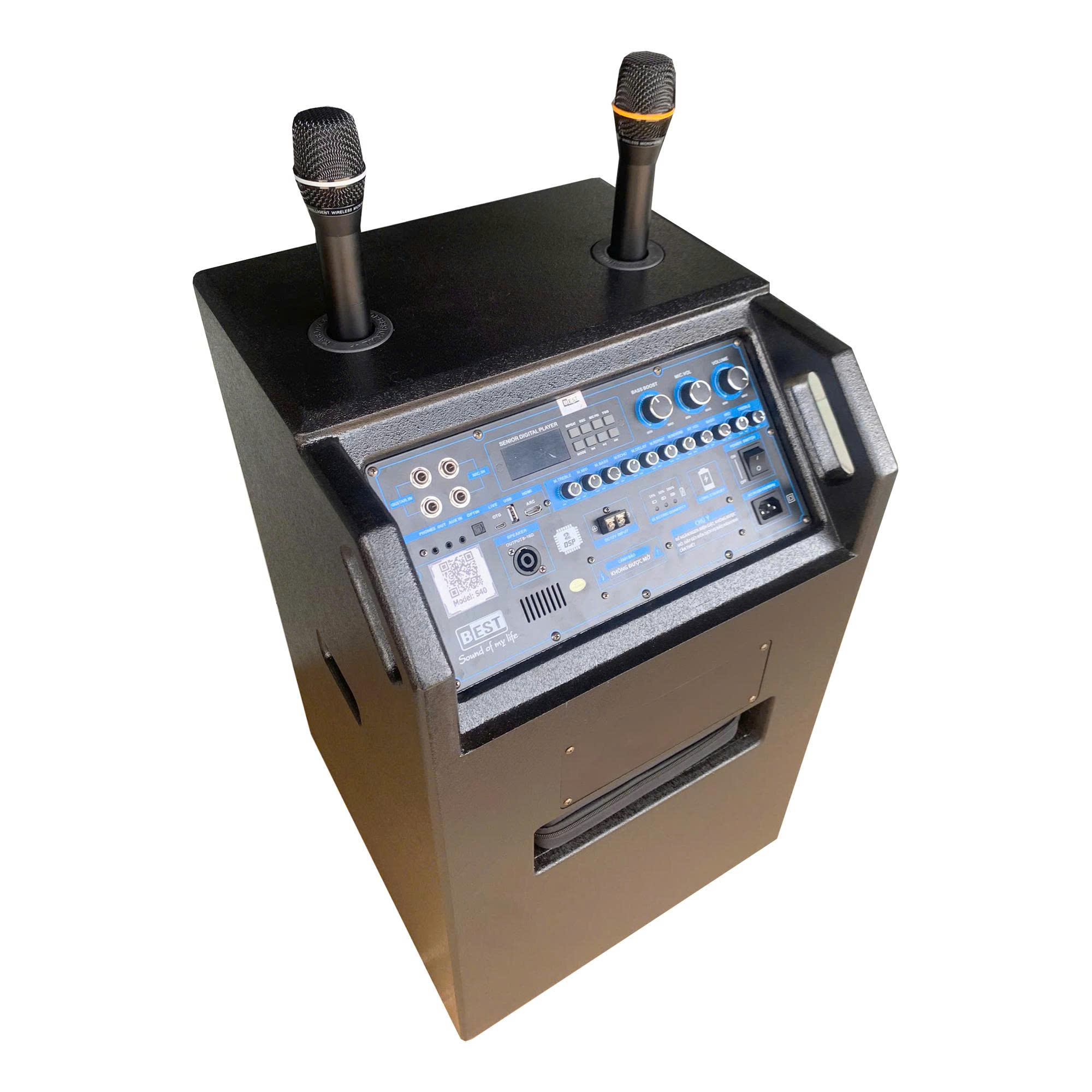 Loa kéo di động Best S40 2.000w Bas40 (2mic)