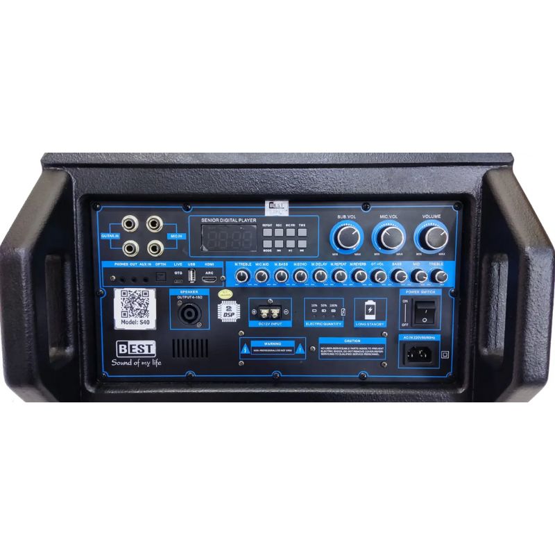 Loa kéo di động Best S40 2.000w Bas40 (2mic)